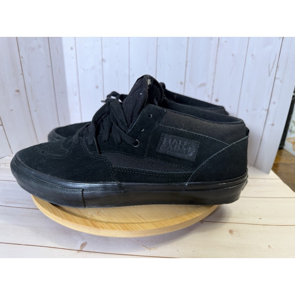 Vans | Half Cab Triple Black Suede Skateboard Sneakers | Men's 12